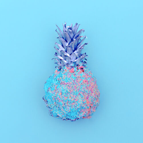 Pineapple in sequins. Minimal art Pineapple in sequins. Minimal art