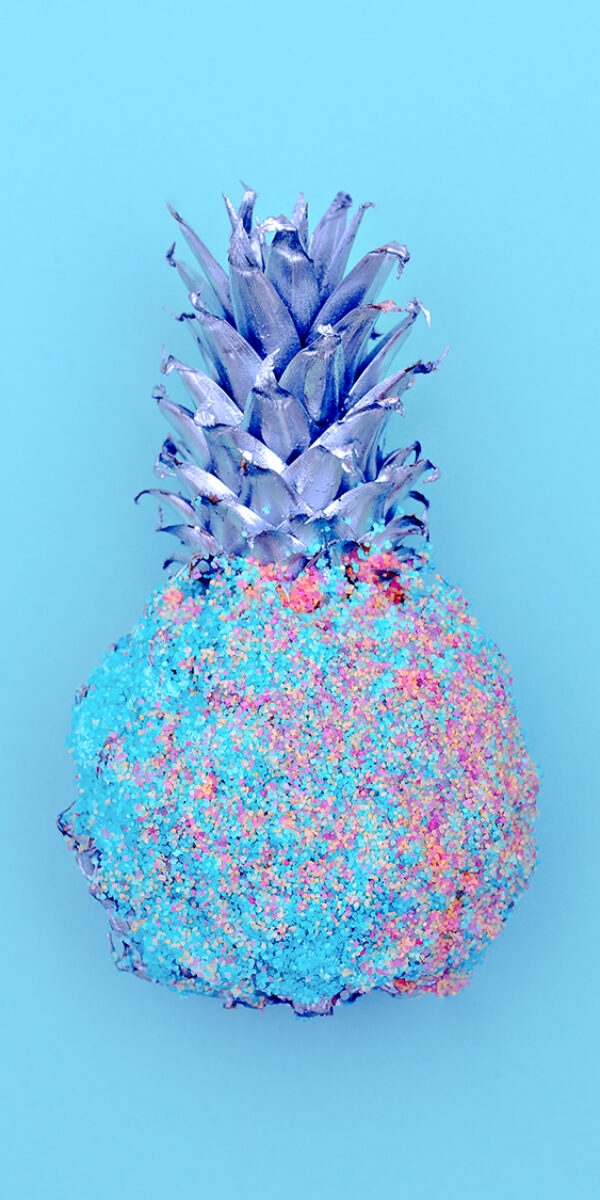 Pineapple in sequins. Minimal art Pineapple in sequins. Minimal art