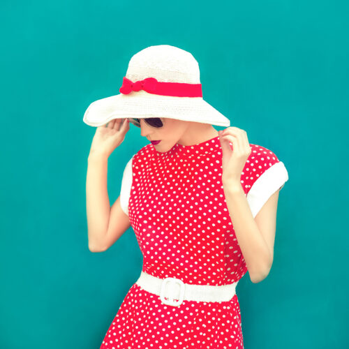 portrait of a sensual girl in vintage style